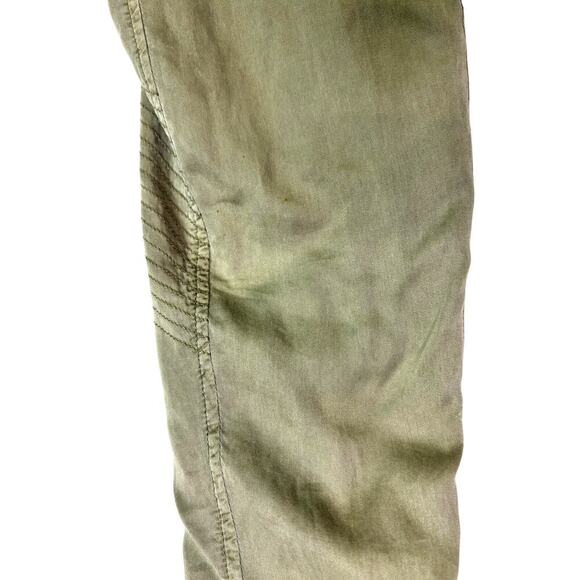 Marrakech | Army Green /Olive Full Zip Women's Medium Distressed Bomber Jacket - Picture 9 of 9